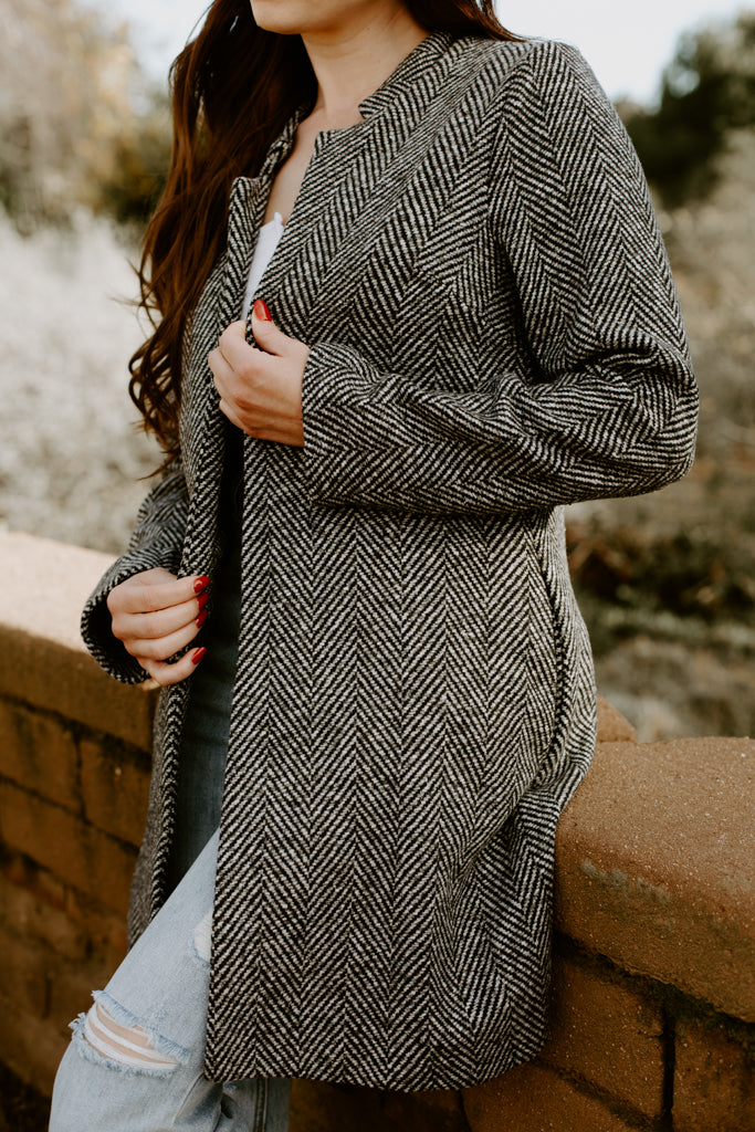 Long Sleeve Midi Coat