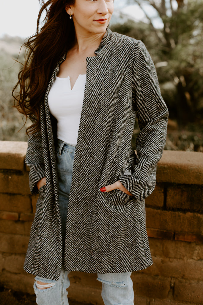 Long Sleeve Midi Coat