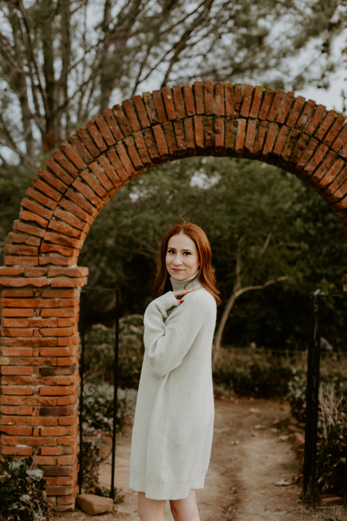 Oversized Sweater Dress (Lime Green)
