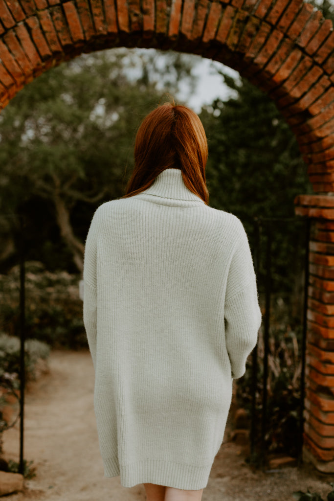 Oversized Sweater Dress (Lime Green)