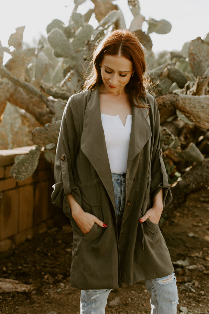 Olive Trench Coat