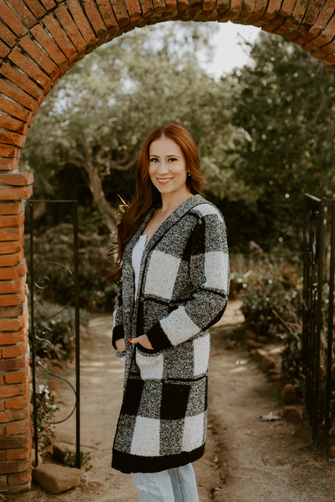 Black Multi Sweater Knit Cardigan