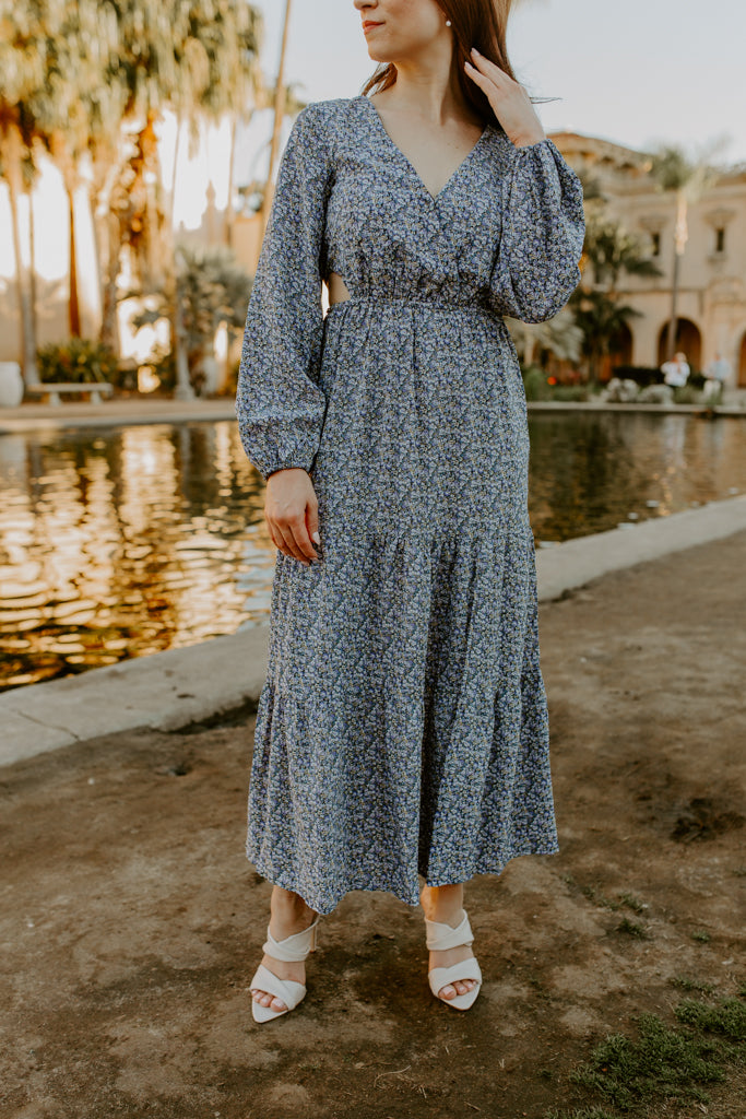 Floral Side cutout Maxi Dress