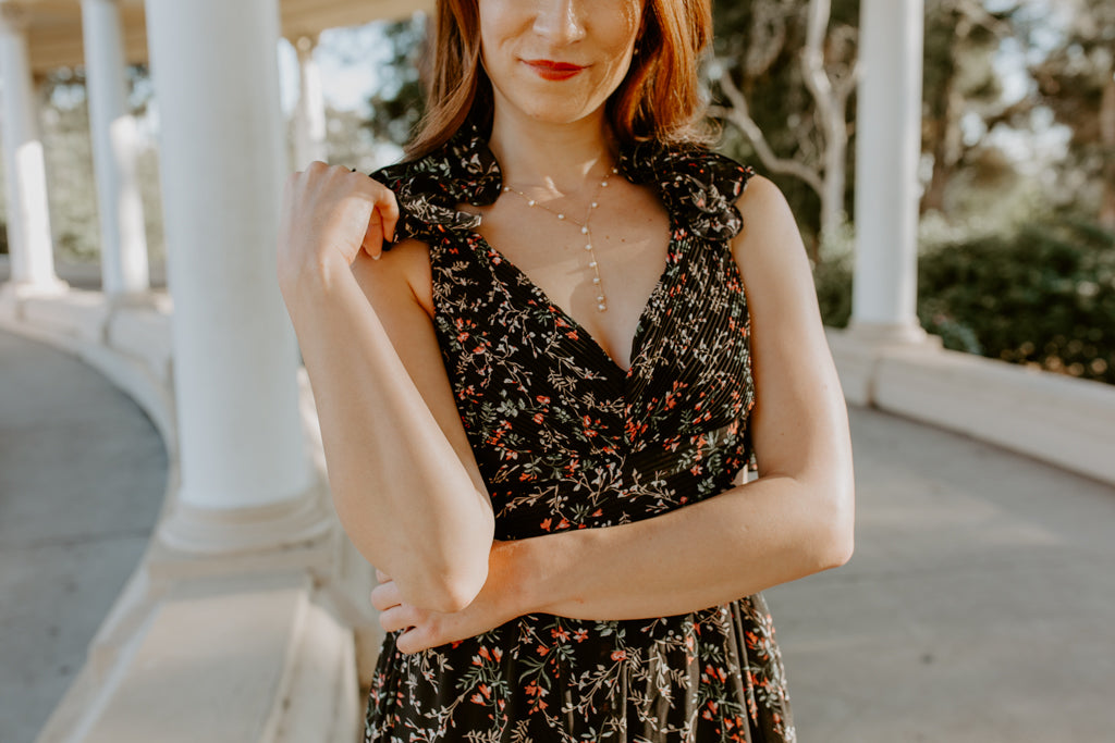 Ruffle Strap Maxi Dress