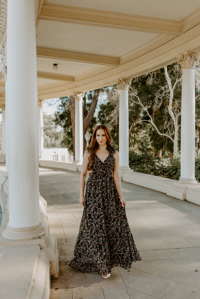 Ruffle Strap Maxi Dress