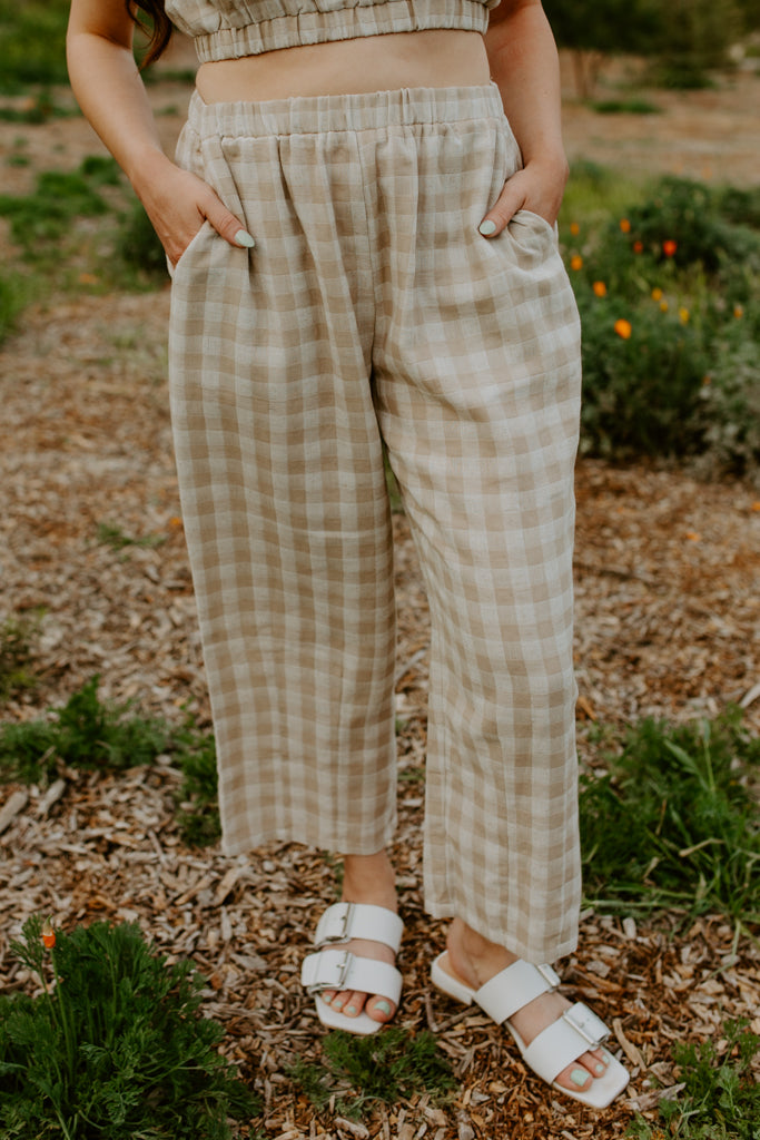 Gingham Lantern Pants