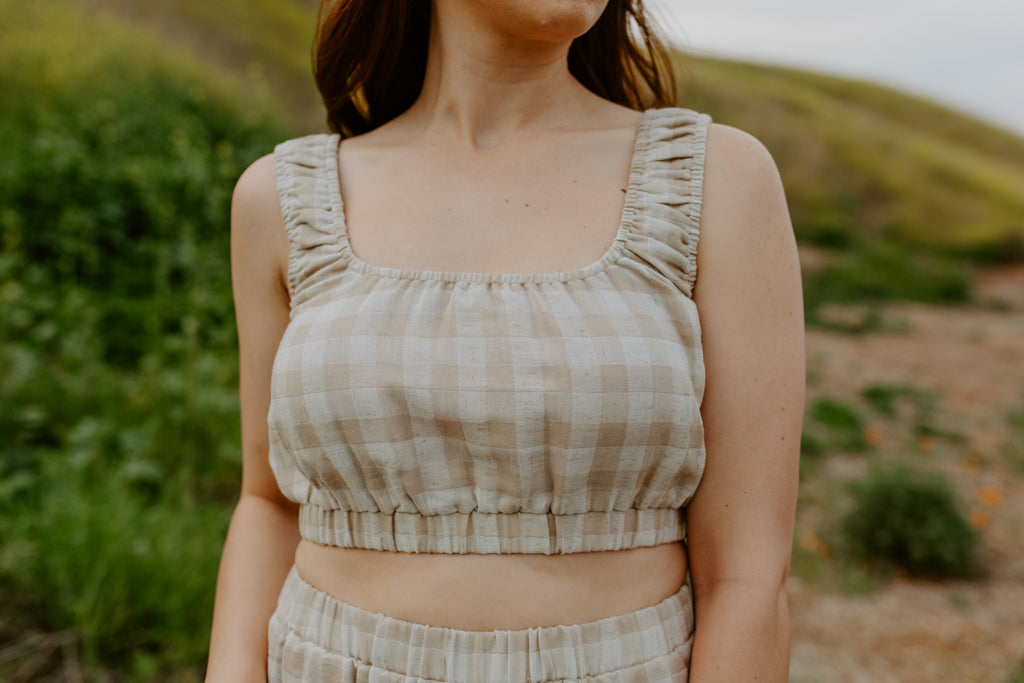 Gingham Crop Tank