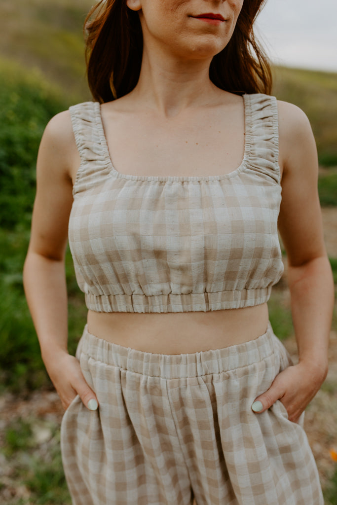 Gingham Crop Tank