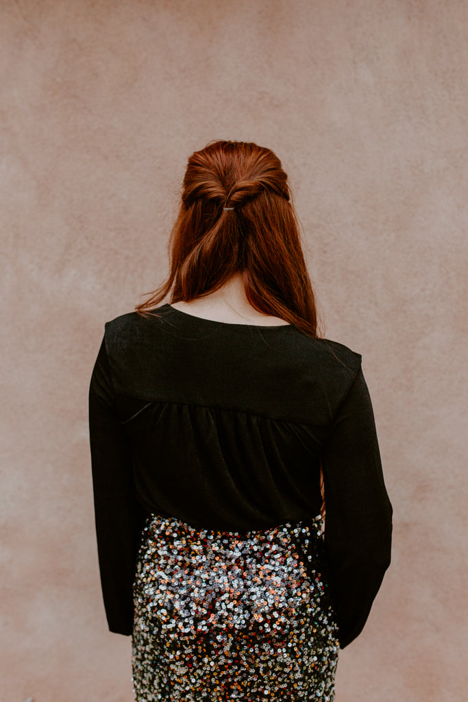 Knit Jersey Deep V-Neck Thong Bodysuit