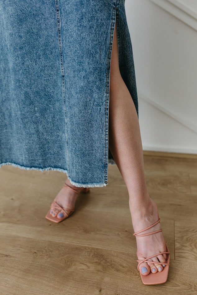 Denim Midi Skirt