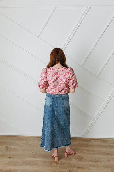 Denim Midi Skirt