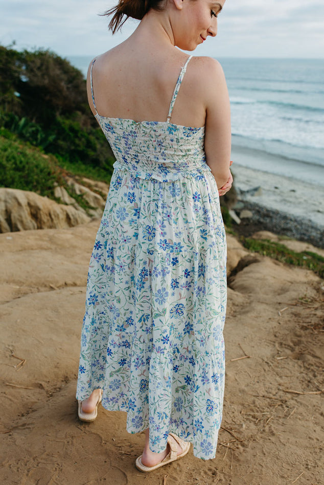 Floral Smocked Midi Dress