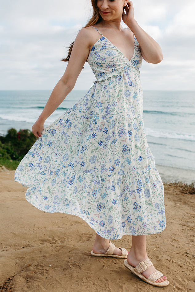 Floral Smocked Midi Dress