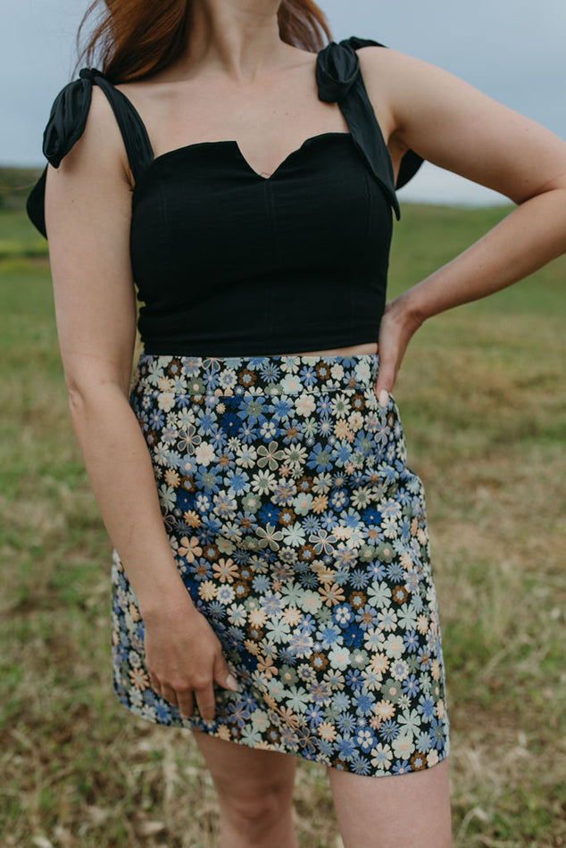 Floral Print Mini Skirt