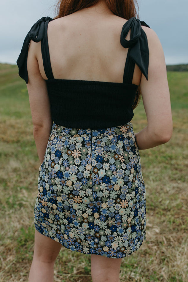 Floral Print Mini Skirt