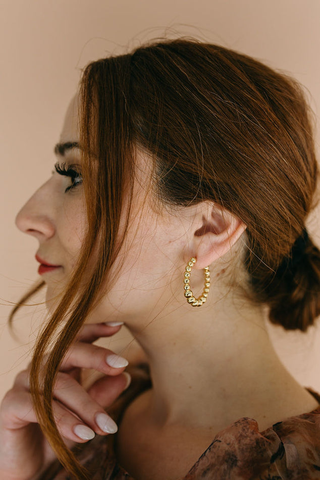 Ball Hoop Earrings