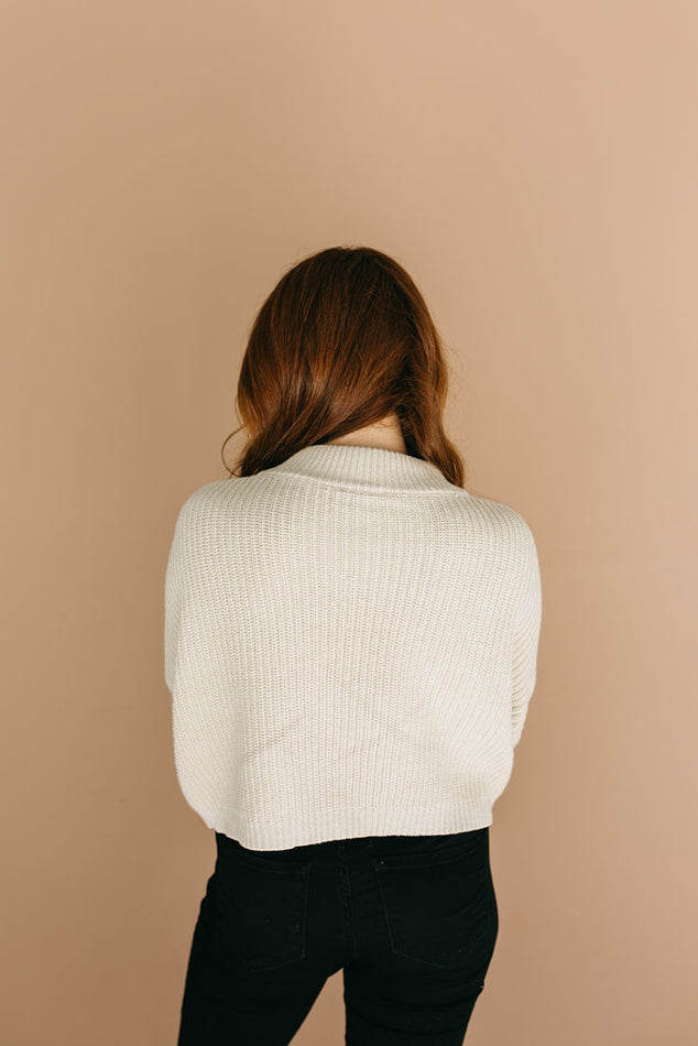 Oatmeal Puff Sleeve Sweater