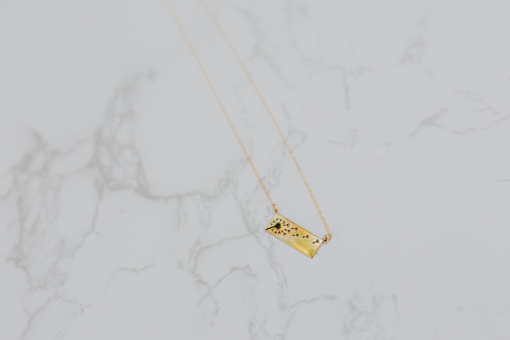 Dandelion Bar Necklace