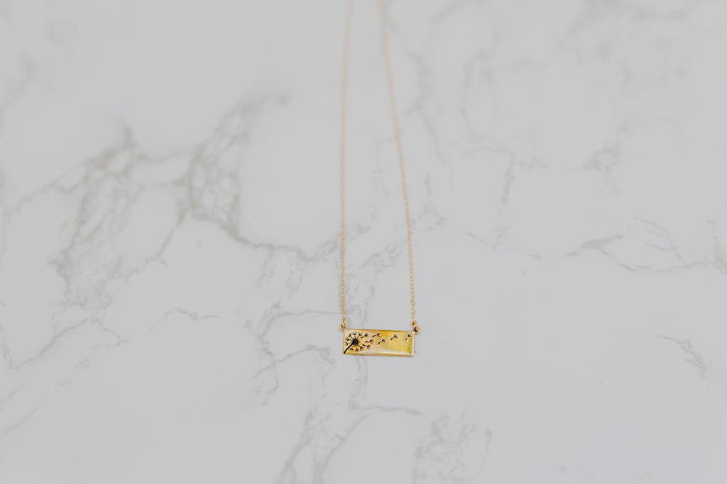 Dandelion Bar Necklace