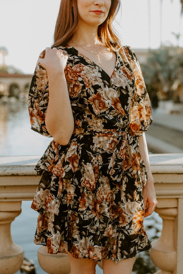 Floral Tiered Ruffle Mini Dress