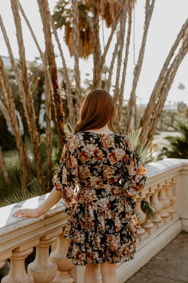 Floral Tiered Ruffle Mini Dress