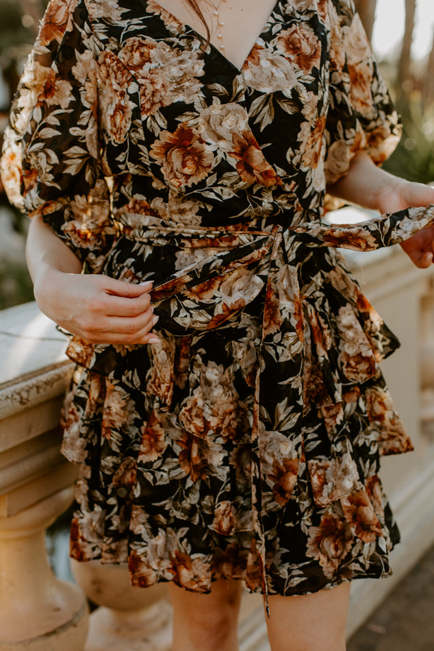 Floral Tiered Ruffle Mini Dress