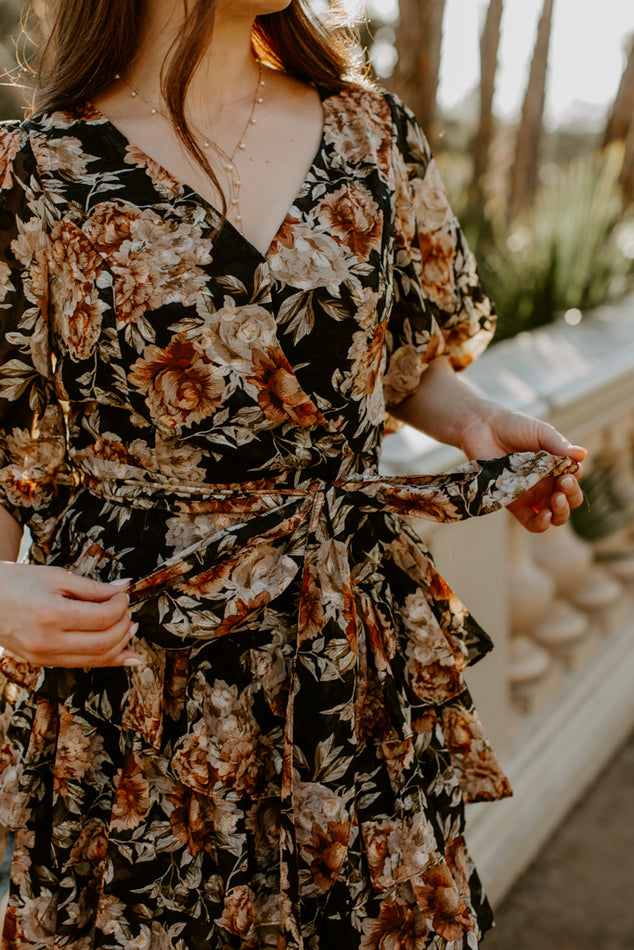 Floral Tiered Ruffle Mini Dress