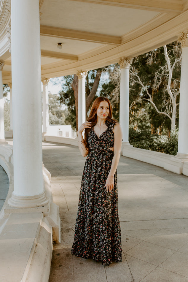 Ruffle Strap Maxi Dress