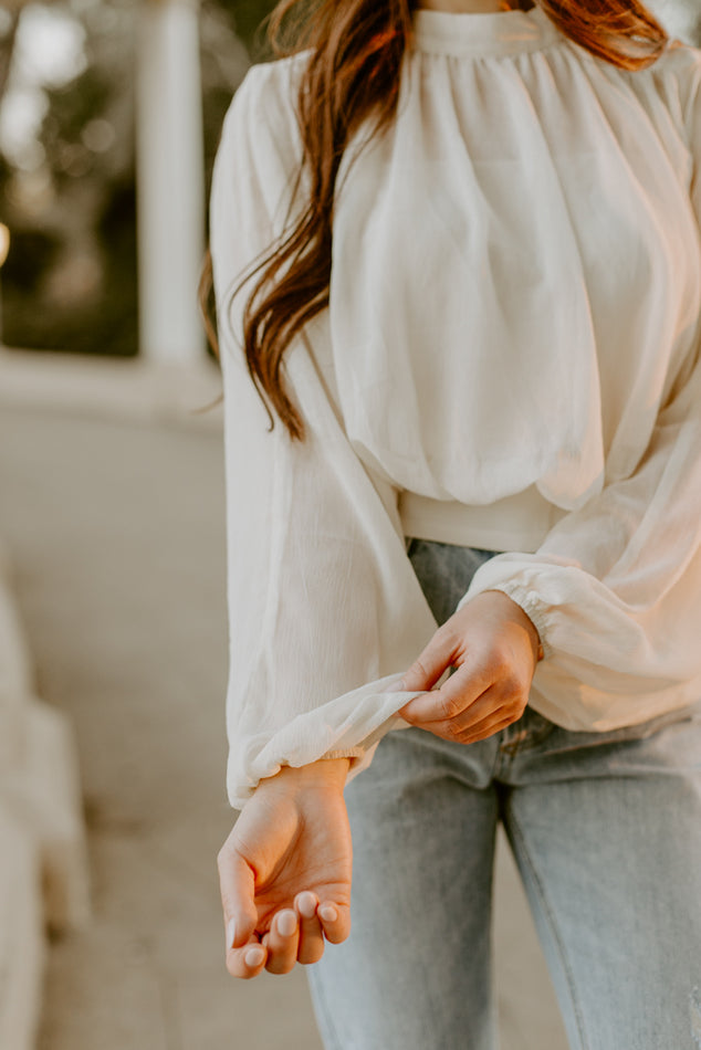 Cream Woven Top