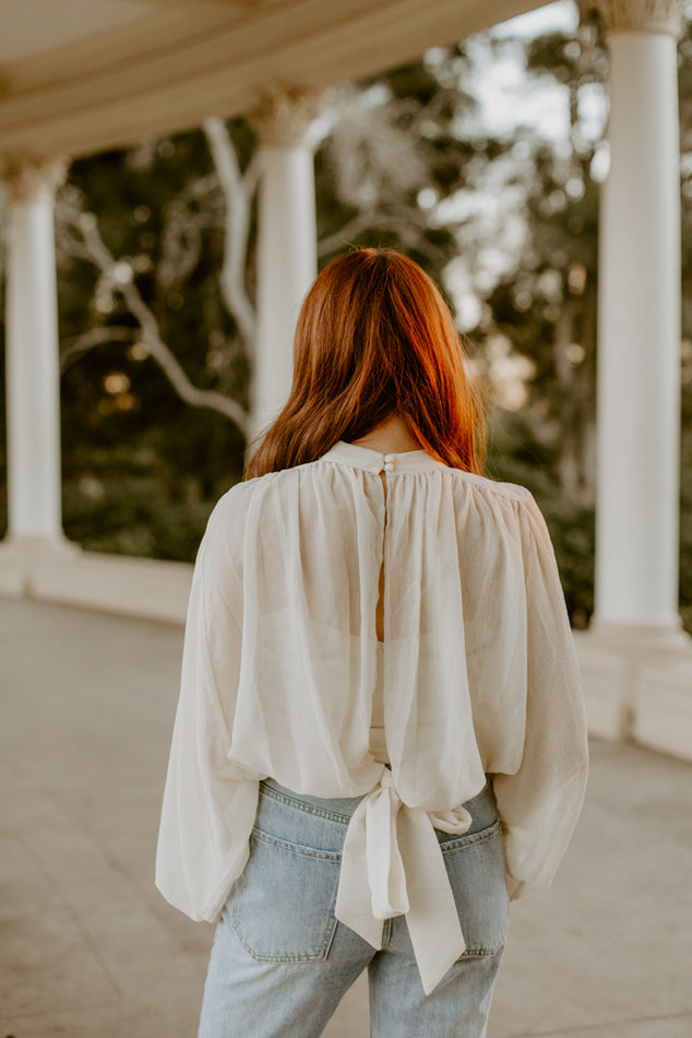 Cream Woven Top