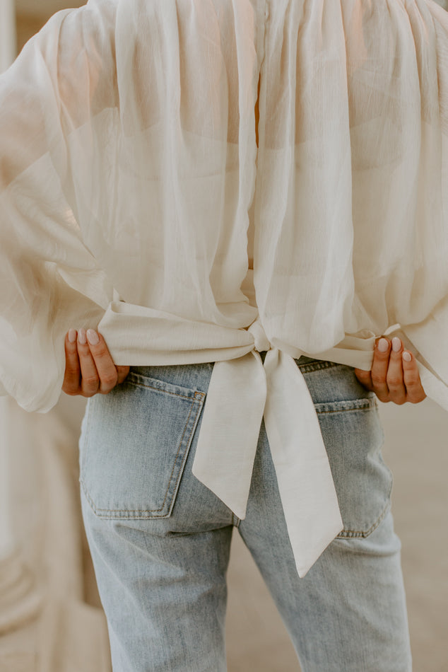 Cream Woven Top