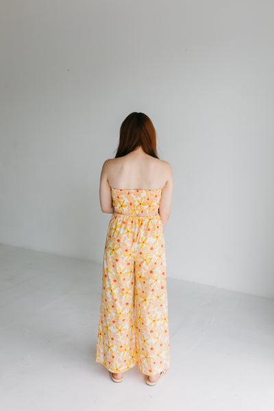 Orange Floral Jumpsuit