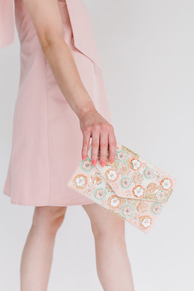 Pastel Floral Clutch