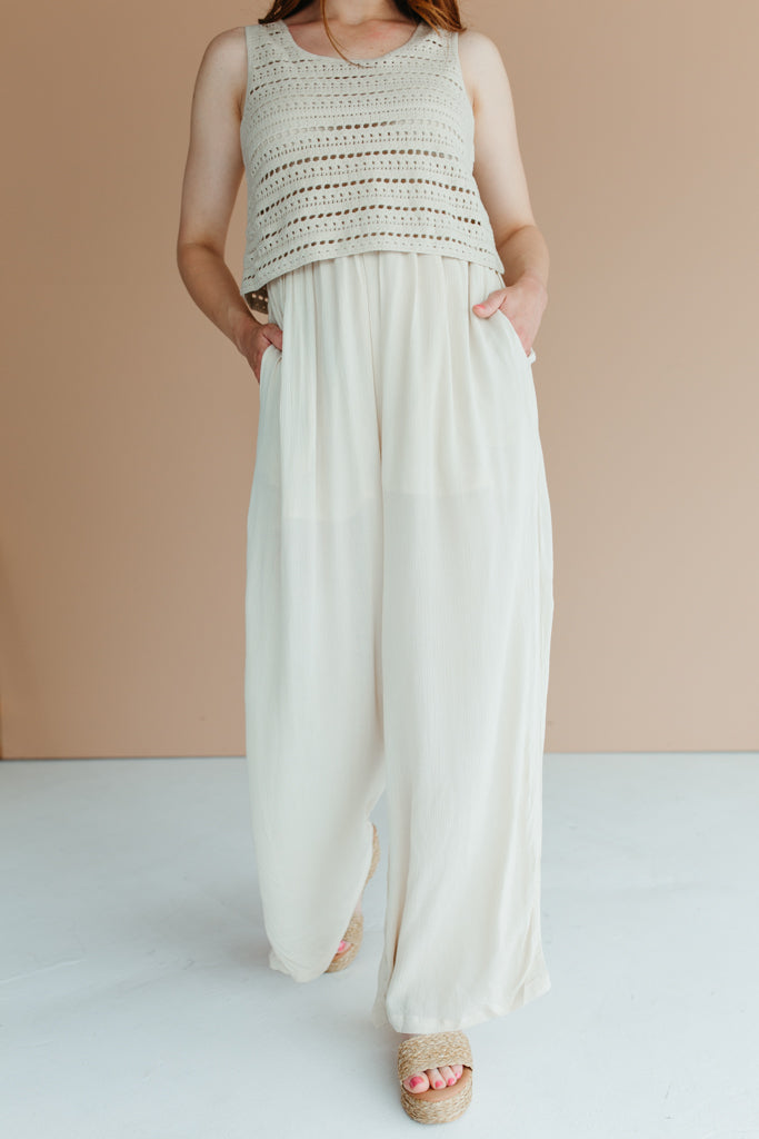 Natural Crochet Jumpsuit