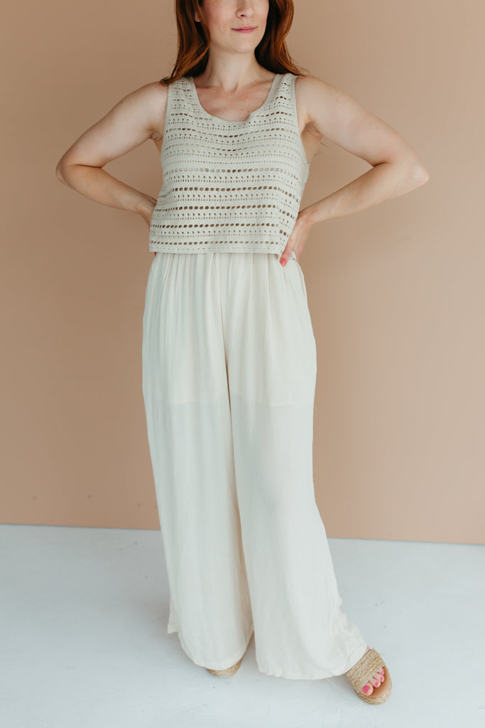 Natural Crochet Jumpsuit