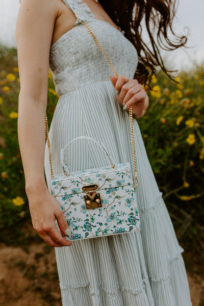 Mindy Blue Floral Bag