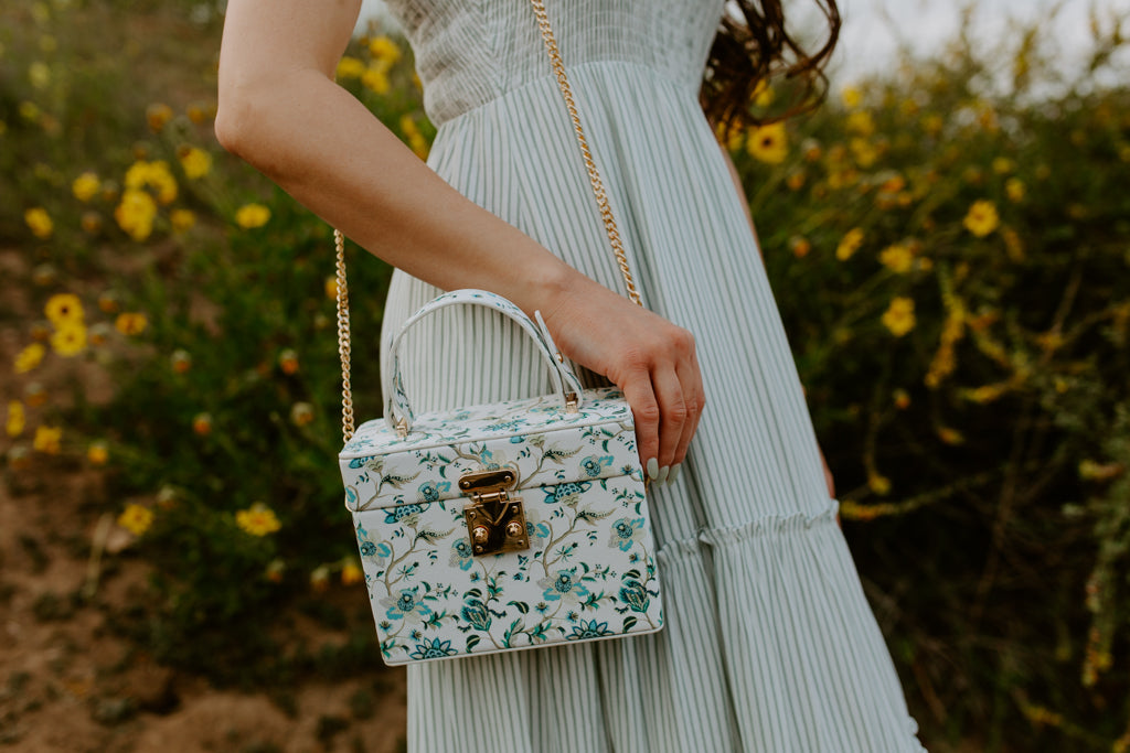 Mindy Blue Floral Bag