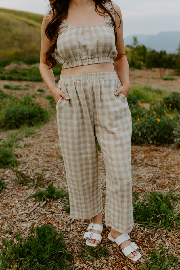 Gingham Crop Tank