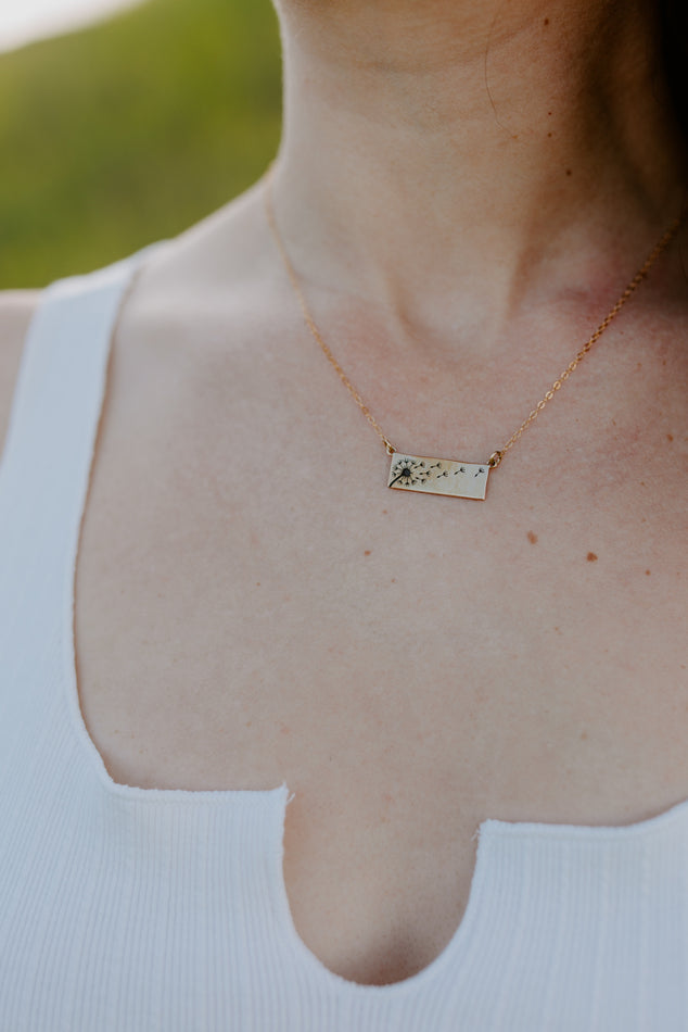 Dandelion Bar Necklace