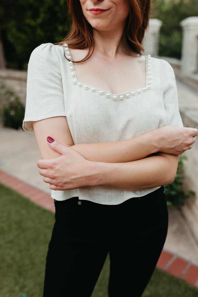 Pearl Textured Top