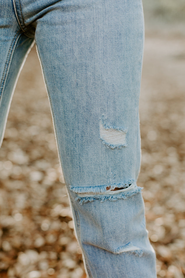 Cotton Ripped Distressed Highwaisted Boyfriend Jeans